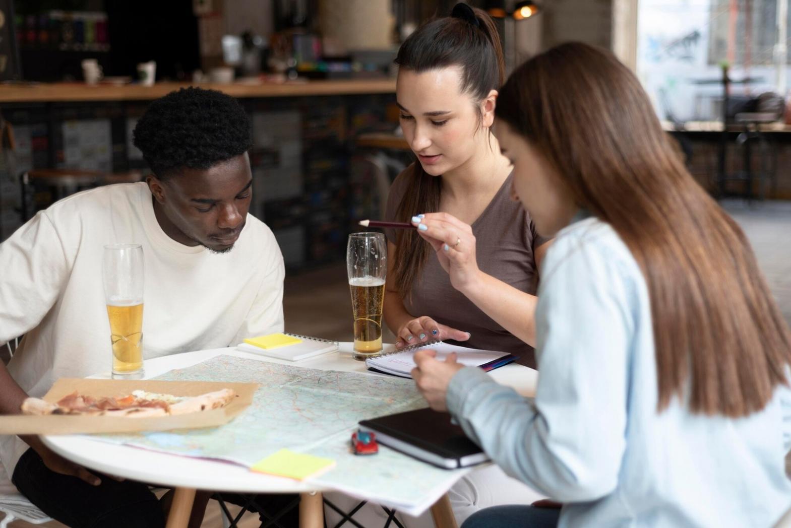 Business strategy meeting with Australian market analysis